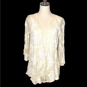 Show Me Your Mumu Romper Shorts Silk One Piece L Embroidered